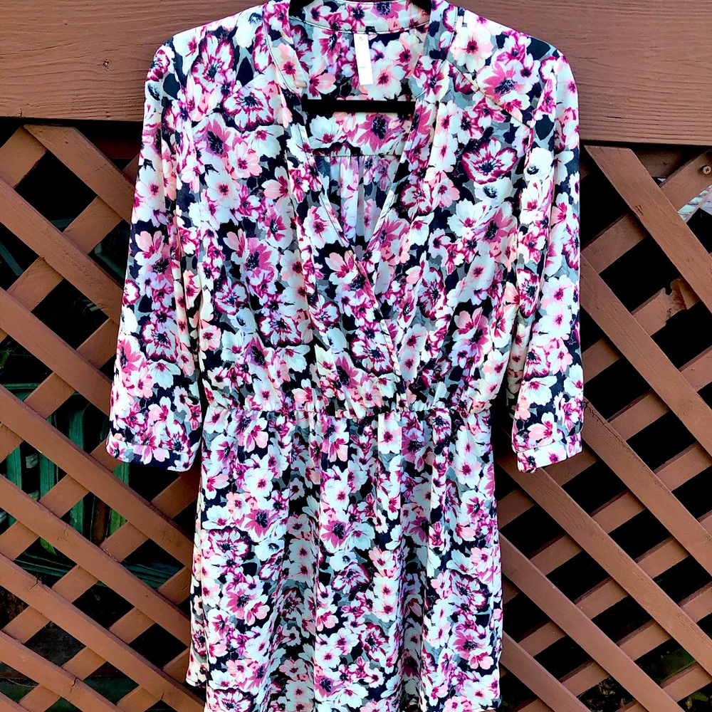 Floral 3/4 Sleeve Dress